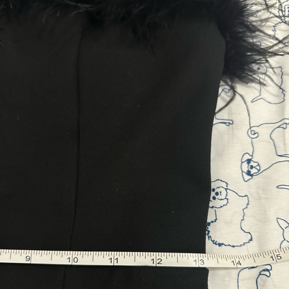 Fashion Nova Black Strapless Dress with Feather Accent - Picture 6 of 10